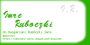 imre ruboczki business card